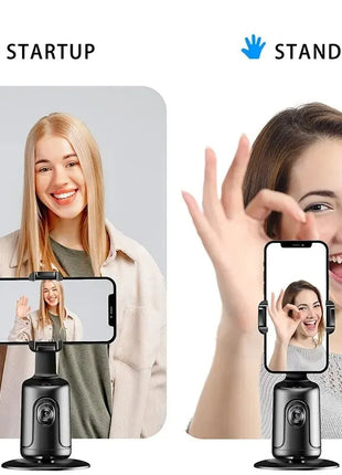 360 Auto Face Tracking Gimbal AI Smart Gimbal Face Tracking Auto Phone Holder For Smartphone Video Vlog Live Stabilizer Tripod