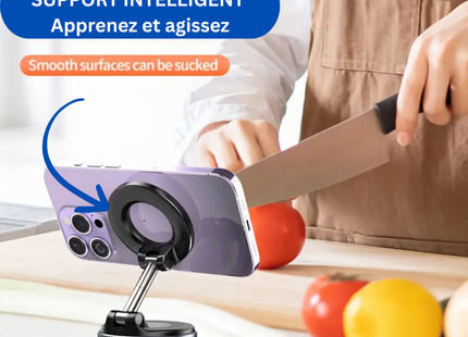 Support téléphone magnétique et Ventouse