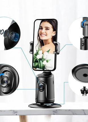 360 Auto Face Tracking Gimbal AI Smart Gimbal Face Tracking Auto Phone Holder For Smartphone Video Vlog Live Stabilizer Tripod